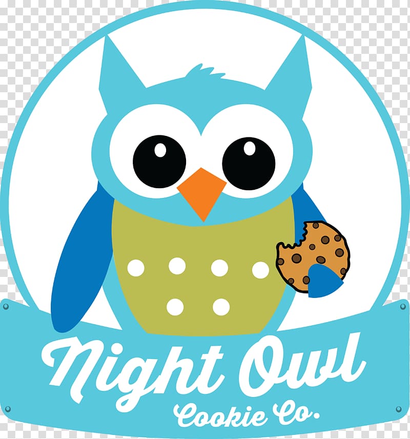 Night Owl Cookie Co. Chocolate chip cookie Biscuits Dessert, owl transparent background PNG clipart