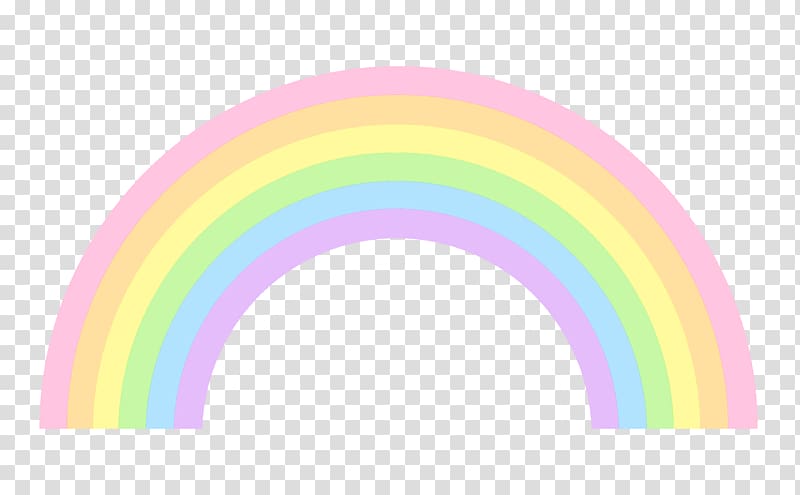 Rainbow Illustration Pastel Rainbow Gold Borders Transparent