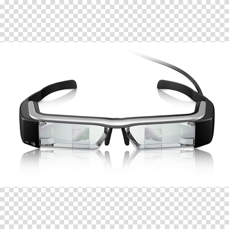 Google Glass Smartglasses Augmented reality Epson Moverio BT-200, glasses transparent background PNG clipart