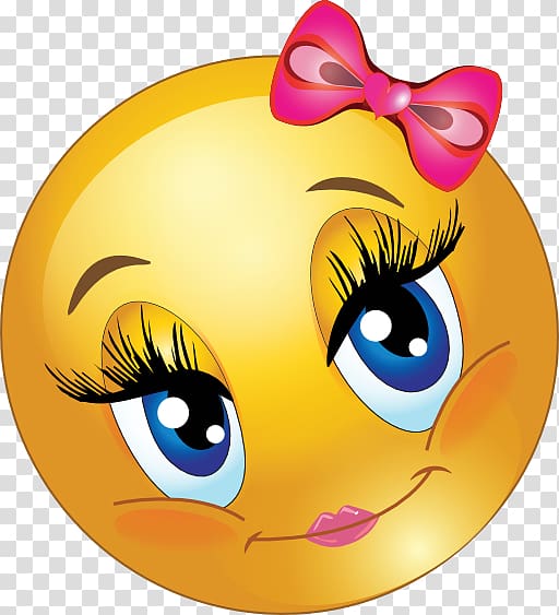 Emoticon Smiley Emoji  girl  face  transparent background 