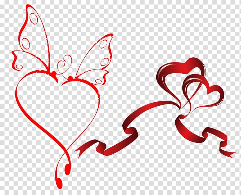 Butterfly Heart , Valentine\'s day love transparent background PNG clipart