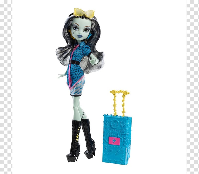 Frankie Stein Cleo DeNile Clawdeen Wolf Monster High Doll, doll transparent background PNG clipart