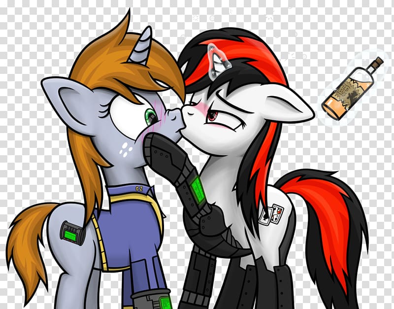 Fallout: Equestria Fiction Kiss Pony Lesbian, skunk transparent background PNG clipart