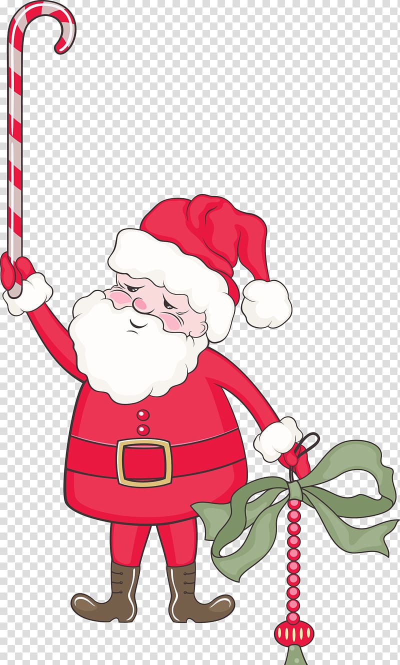 Santa Claus Gift Christmas , cute Santa Claus transparent background PNG clipart