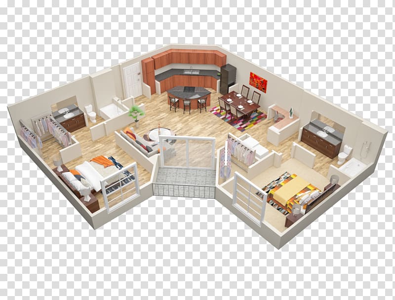 Mariposa Lofts Apartments House Bedroom, Bath plan transparent background PNG clipart