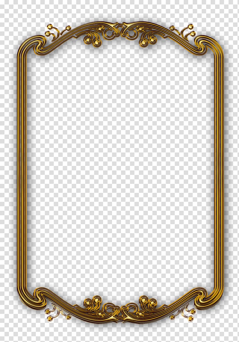 frame Frame line, Classical gold frame, rectangular gold-colored frame transparent background PNG clipart