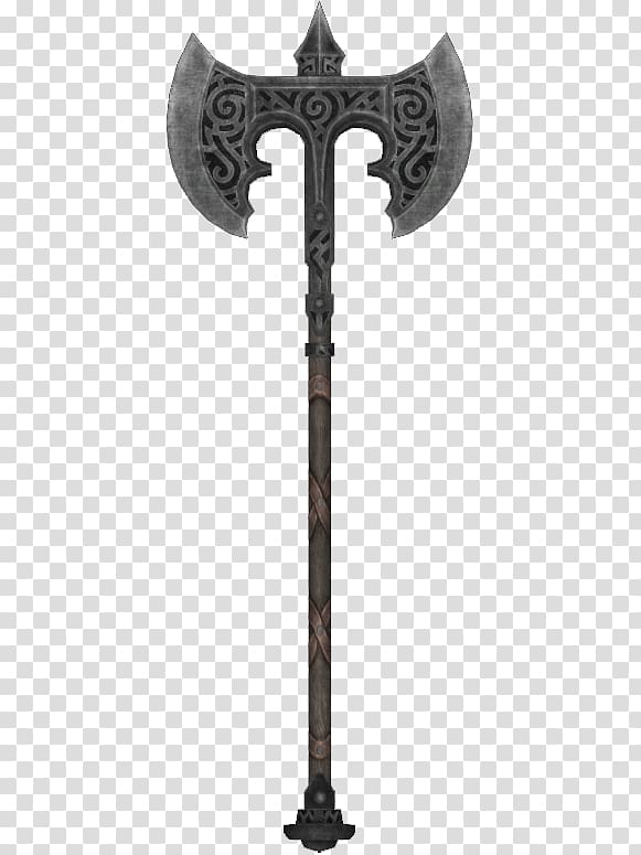 Battle axe Weapon Dungeons & Dragons Pickaxe, steel transparent background PNG clipart