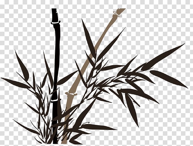 Bamboo painting Ink wash painting Drawing, painting transparent background PNG clipart