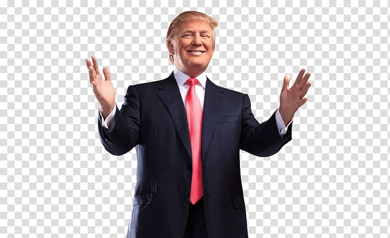 Donald Trump smiling, Happy Open Hands Trump transparent background PNG clipart