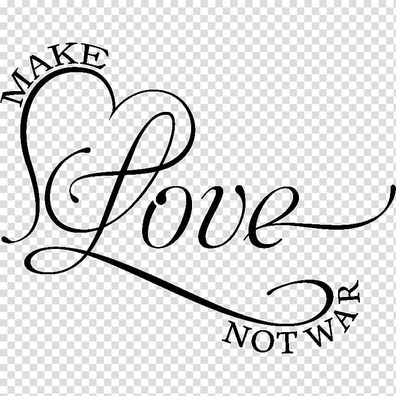 Wedding Sticker Love Gift Party, Make Love not war transparent background PNG clipart