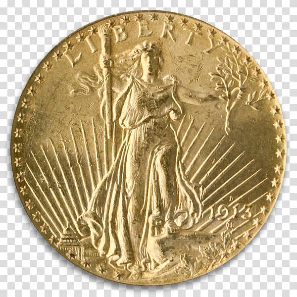 Coin Gold Saint-Gaudens double eagle, Coin transparent background PNG clipart