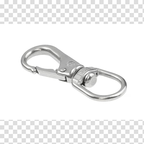 Silver Product design Carabiner, high grade shading transparent background PNG clipart
