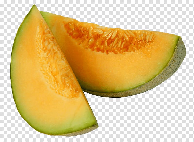 slice of cantaloupe, Melon Slices transparent background PNG clipart
