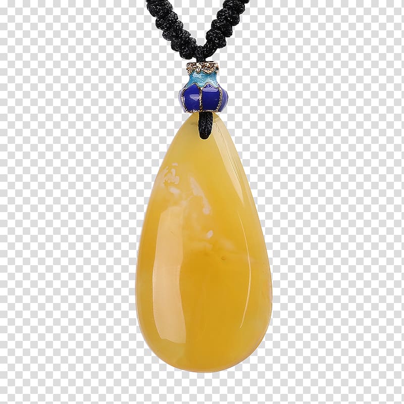 Amber Bee Pendant Necklace Gemstone, Beeswax Gemstone Pendant Amber transparent background PNG clipart