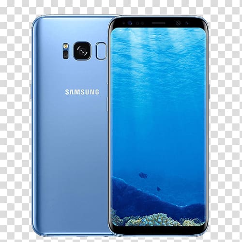 Samsung Galaxy S8 coral blue Telephone unlocked, samsung transparent background PNG clipart