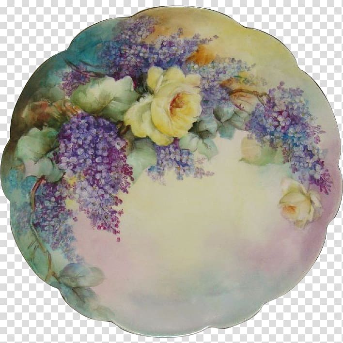 Plate French porcelain Limoges China painting, Plate transparent background PNG clipart