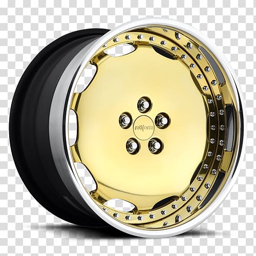 Rotiform, LLC. Car Gold Custom wheel, car transparent background PNG clipart