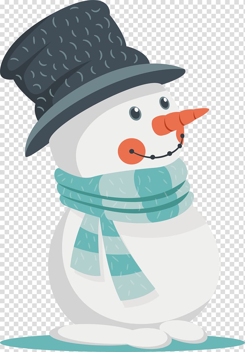 Santa Claus Christmas decoration Snowman, A snowman in a hat transparent background PNG clipart