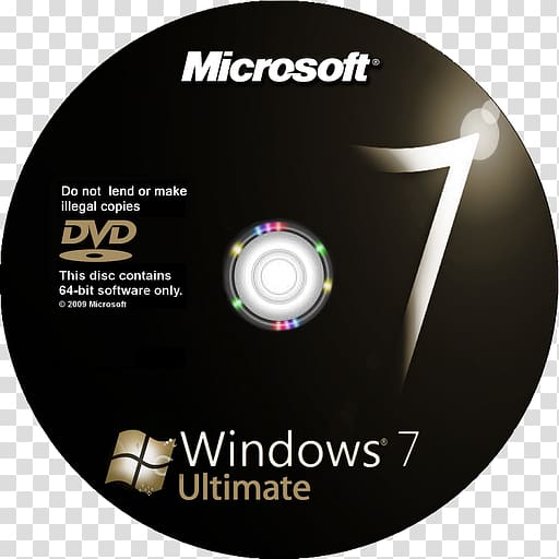 Windows 7 ISO 64-bit computing DVD, dvd transparent background PNG clipart