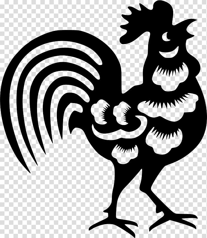 Chinese New Year Rooster Chinese calendar Chinese zodiac, rooster transparent background PNG clipart