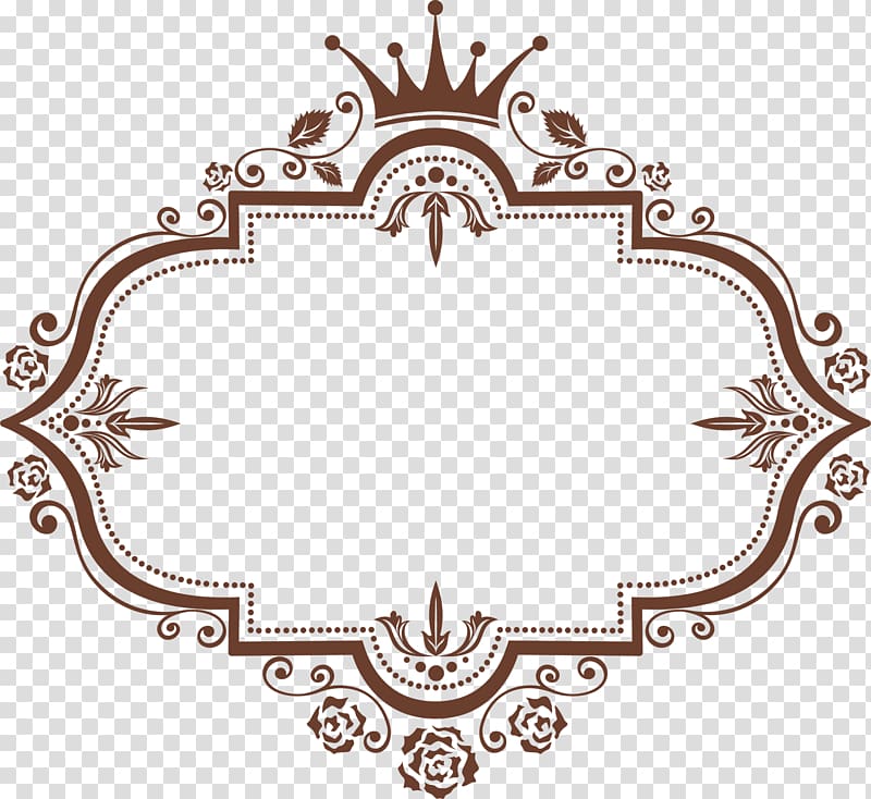 floral frame illustration, Coffee, Coffee crown frame transparent background PNG clipart