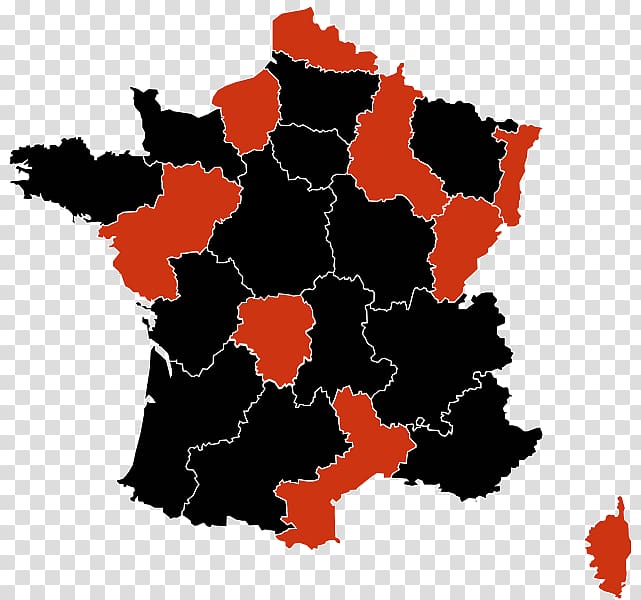 Regions of France Map, france transparent background PNG clipart