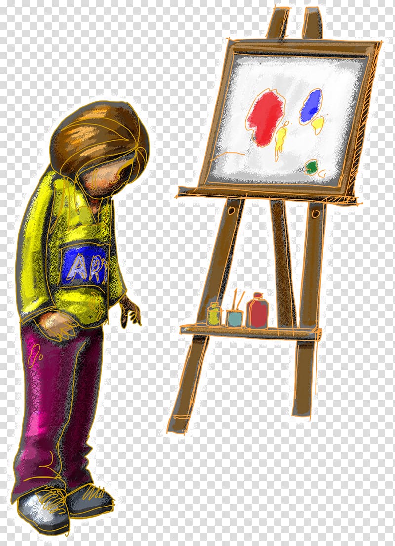 Watercolor painting Painter Easel, painting transparent background PNG clipart