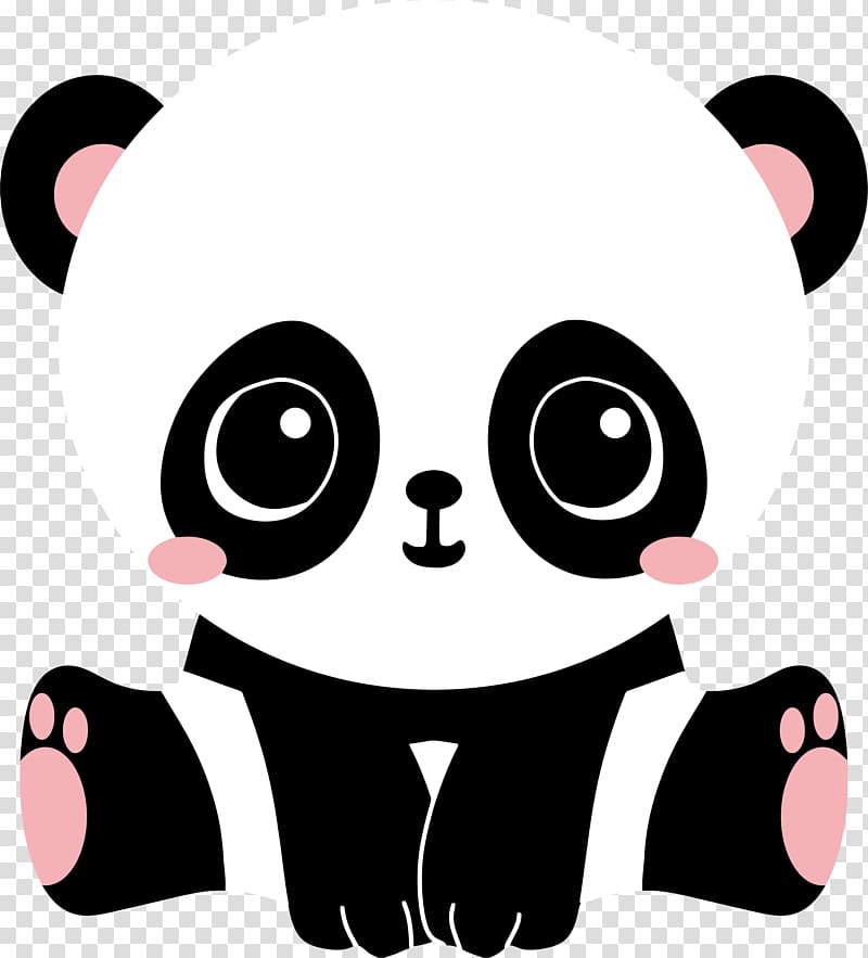white and black panda illustration, Giant panda T-shirt Bear Gift Valentine\'s Day, panda transparent background PNG clipart