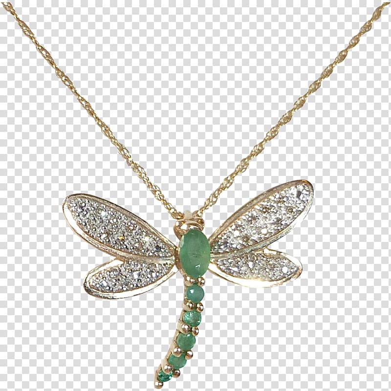 Jewellery Charms & Pendants Necklace Earring Emerald, dragonfly transparent background PNG clipart
