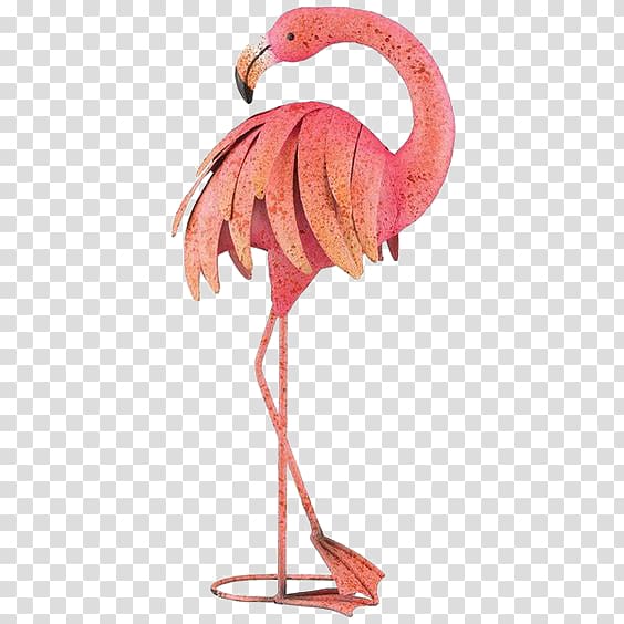 Plastic flamingo Metal Garden ornament, Cartoon flamingo transparent background PNG clipart