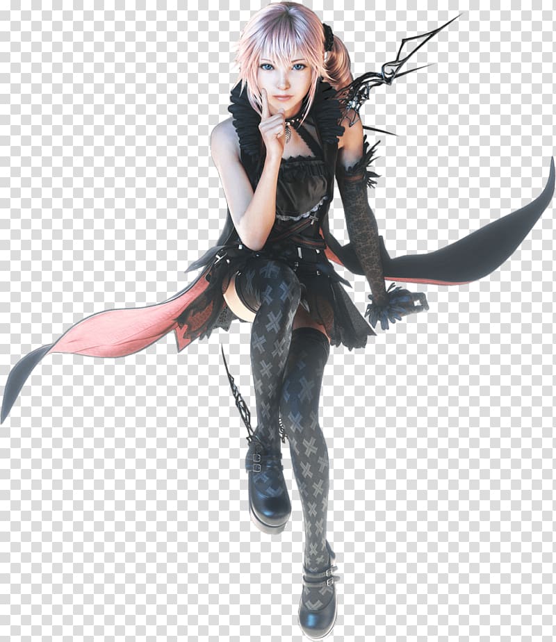 pink-haired female anime character , Final Fantasy Thiking transparent background PNG clipart