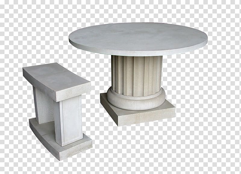 Table Garden furniture Bench Cast stone, stone pillar transparent background PNG clipart