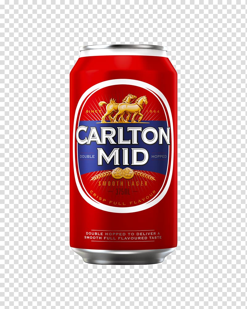 Beer Fizzy Drinks Lager Carlton Midstrength Beverage can, beer transparent background PNG clipart