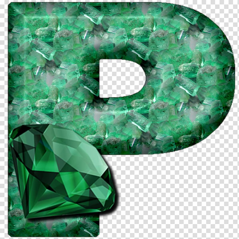 emerald Green Alphabet, emerald transparent background PNG clipart