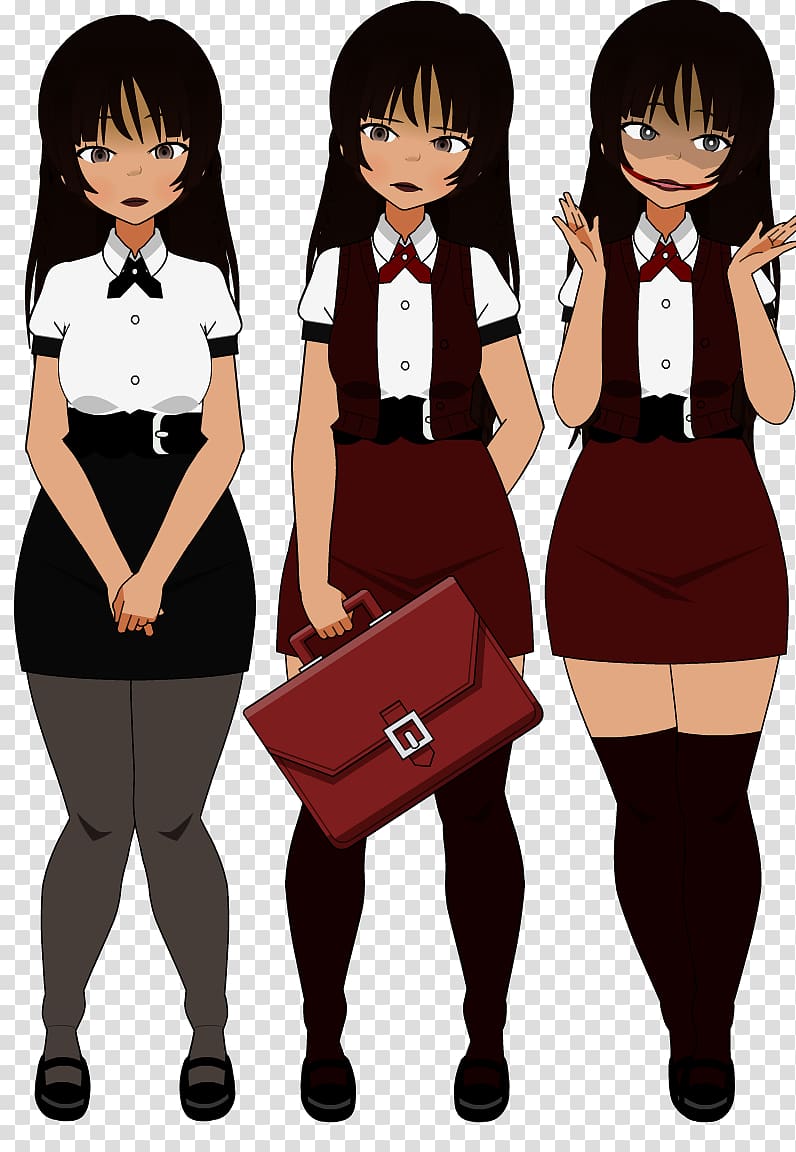 School uniform Mangaka Black hair Formal wear, kuchisake onna transparent background PNG clipart