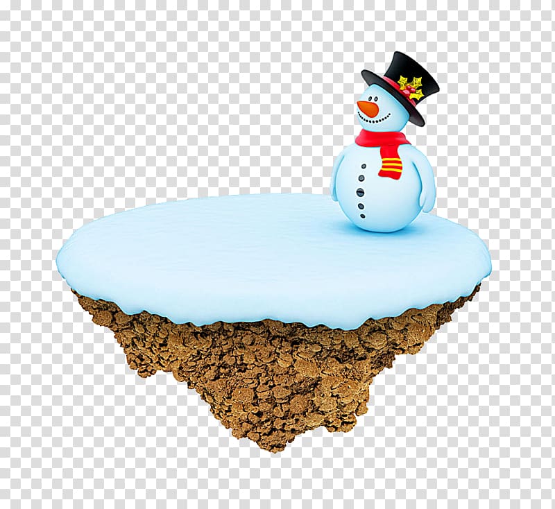 , Suspension island snowman transparent background PNG clipart