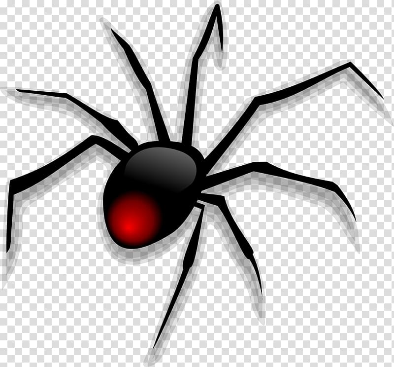 Spider Cartoon , Black spider transparent background PNG clipart