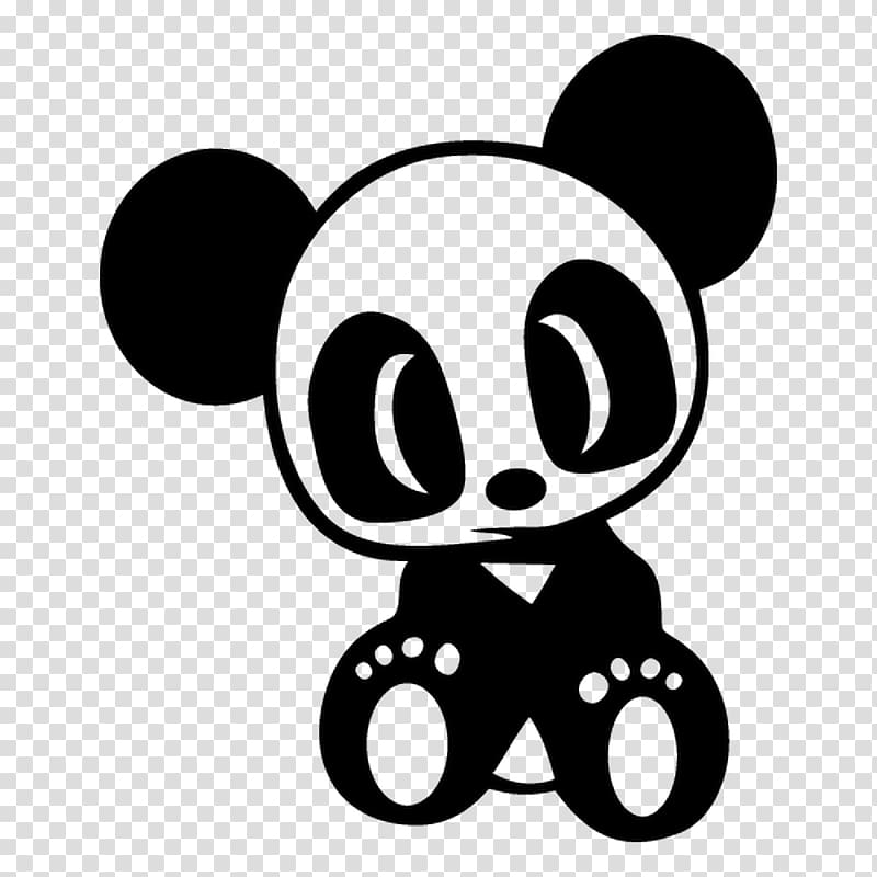 Car Giant panda Decal Sticker Japanese domestic market, car transparent background PNG clipart