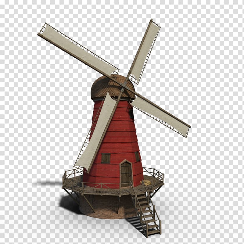 Windmill Building Theatrical property Model, windmill transparent background PNG clipart