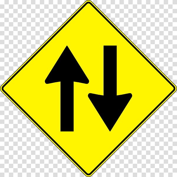 Traffic sign One-way traffic Two-way street , Of Traffic Signs transparent background PNG clipart