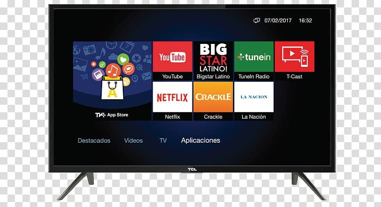 Smart TV LED-backlit LCD TCL Corporation Television 1080p, tv smart transparent background PNG clipart