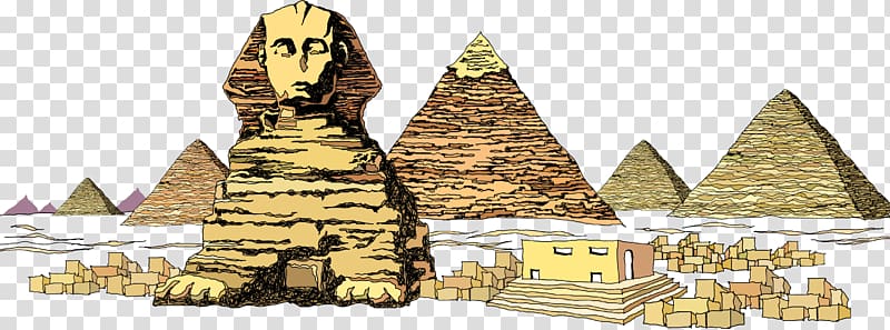 Great Sphinx of Giza Great Pyramid of Giza Egyptian pyramids Cairo Ancient Egypt, Sphinx pyramid transparent background PNG clipart