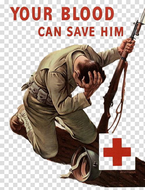 United States Second World War First World War Blood Poster, Needed medical help soldiers transparent background PNG clipart