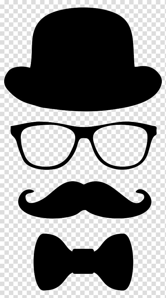 Moustache Top hat Glasses Bow tie, moustache transparent background PNG clipart