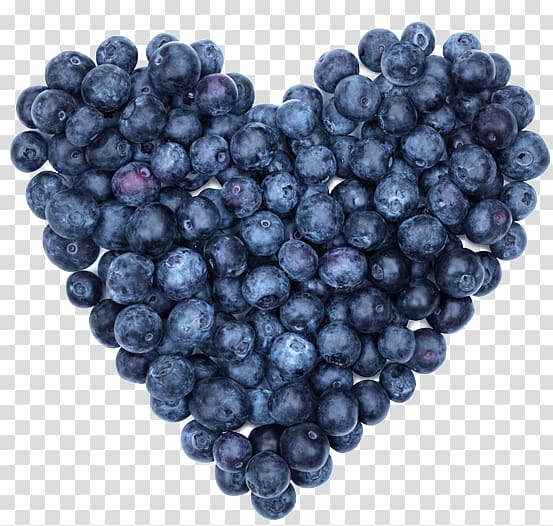 Smoothie Blueberry Heart Fruit Antioxidant, blueberries transparent background PNG clipart