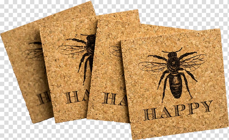 Paper Insect wing Sticker Bee Square Games, cork coasters transparent background PNG clipart