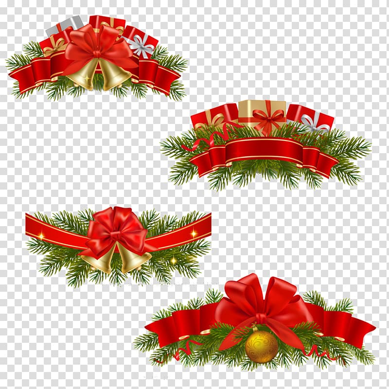 Christmas gift Cook Street Village Christmas gift Carol, Christmas ribbon transparent background PNG clipart