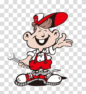 Cartoon , Cute cartoon repairman wrench take transparent background PNG clipart thumbnail