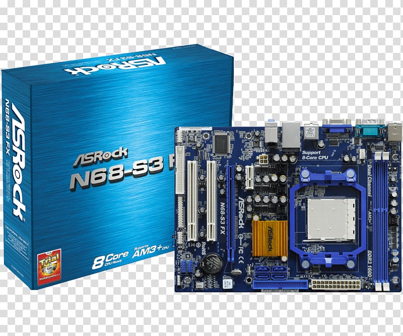 Socket AM3 ASRock Motherboard microATX Intel High Definition Audio, Computer transparent background PNG clipart