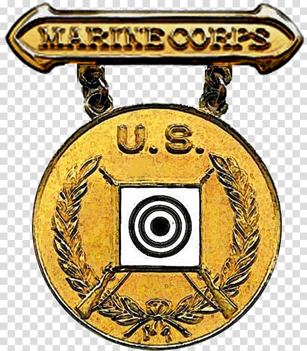 Marksmanship badges United States Navy United States Marine Corps, gold badge transparent background PNG clipart